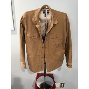 Duluth Trading Co Mens XL Brown Jacket Khaki Blazer Cotton Lining *